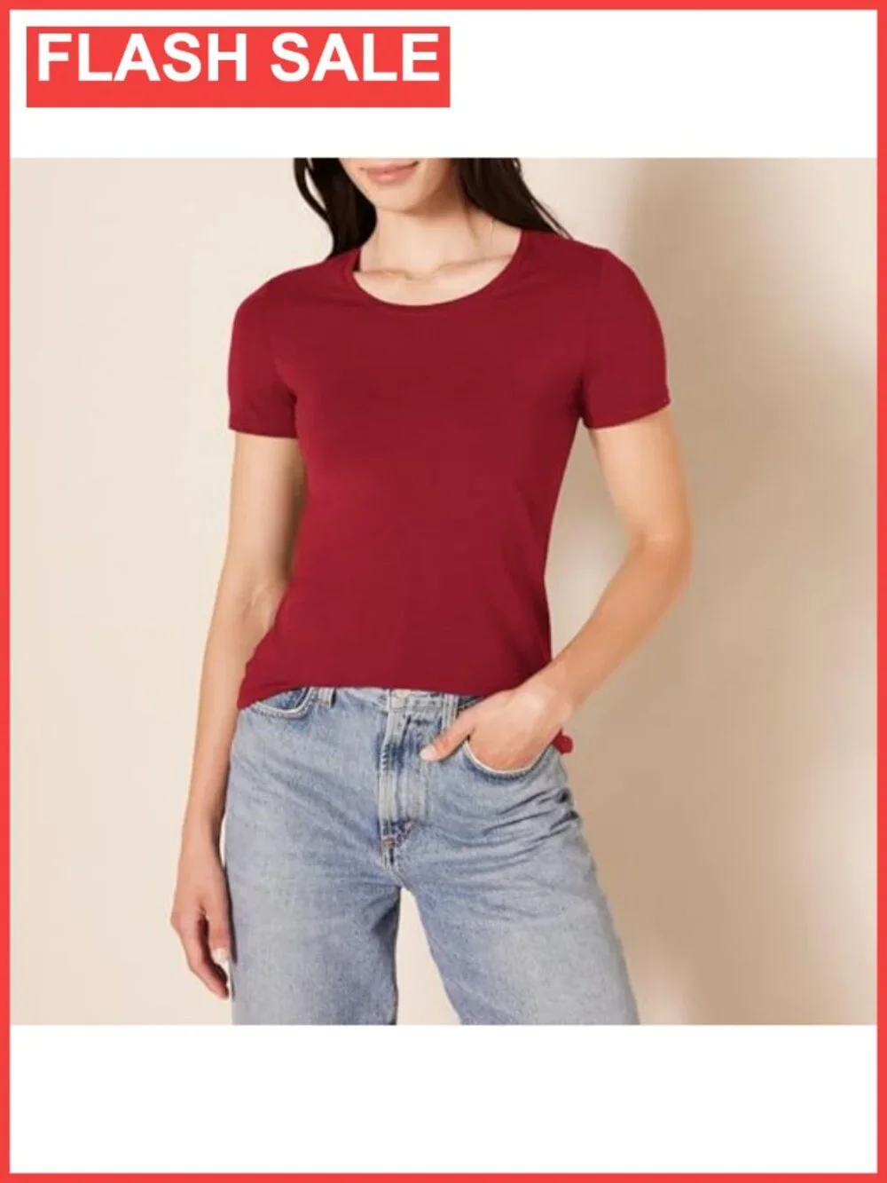 Women's Regular-Fit Cotton Modal Crewneck Short-Sleeve T-Shirt Pack of 2
